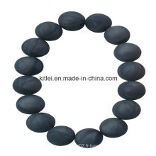 Fournisseur chinois saumâtre coloré Bracelet en plastique noir en perles Souvenir